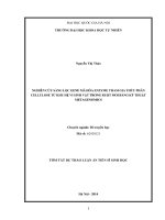 tóm tắt luận án tiến sĩ Nghiên cứu sàng lọc gene mã hoá enzyme tham gia thủy phân cellulose từ khu hệ vi sinh vật trong ruột mối bằng kỹ thuật Metagenomics