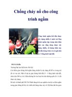 bài giảng Chống cháy nổ cho công trình