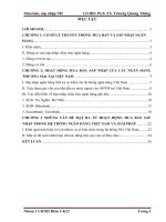 Tái cấu trúc hệ thống ngân hàng HOẠT ĐỘNG MUA BÁN, SÁP NHẬP CỦA CÁC NGÂN HÀNG THƯƠNG MẠI TẠI VIỆT NAM