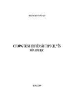 Tài liệu Bồi dưỡng Học Sinh giỏi sinh học THPT