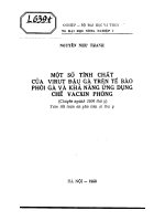 tóm tắt luận án một số tính chất của virut đậu gà trên tế bào phôi gà