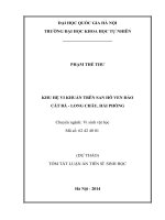 tóm tắt luận án tiến sĩ Nghiên cứu vi khuẩn và vi rút trong chất nhầy san hô ở hai quần đảo Cát Bà và Long Châu