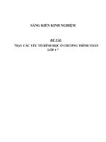 SKKN Dạy các yếu tố hình học ở chương trình Toán lớp 4