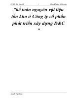kế toán nguyên vật liệu tồn kho ở Công ty cổ phần phát triển xây dựng D&C