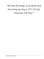 Kế toán tiền lương và các khoản trích theo lương tại công ty CP Y tế Cuộc Sống Mới Việt Nam