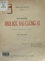 Bài giảng Sinh học đại cương A1