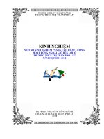 Báo cáo sáng kiến NÂNG CAO CHẤT LƯỢNG HOẠT ĐỘNG NGOÀI GIỜ LÊN LỚP Ở TRƯỜNG THCS THỊ TRẤN PHỐ LU NĂM HỌC 2011-2012