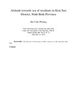 Attitude towards sea of residents in Kim Son District, Ninh Binh Province