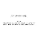 SKKN Tổ chức cho học sinh viết chuyên đề học tập tốt và yêu thích môn GDQP - An ninh tại trường THPT