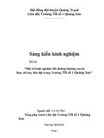 Sáng kiến kinh nghiệm BCH liên chi đội Một số kinh nghiệm bồi dưỡng thường xuyên Ban chỉ huy liên đội trong Trường TH số 1 Quảng Sơn