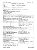 Giáo án word thuoc môn sinh học lớp 6 năm 2014   2015