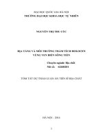 tóm tắt luận án tiến sĩ ĐỊA TẦNG VÀ MÔI TRƯỜNG TRẦM TÍCH HOLOCEN VÙNG VEN BIỂN SÔNG TIỀN