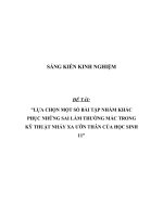 SKKN Lựa chọn một số bài tập nhằm khắc phục những sai lầm thường mắc trong kỹ thuật nhảy xa ưỡn thân của học sinh 11