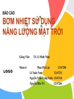 Bài thuyết trình Báo cáo: Bơm nhiệt sử dụng năng lượng mặt trời