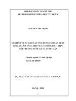 tóm tắt luận án tiến sĩ Nghiên cứu vi sinh vật ứng dụng cho sản xuất biogas làm tăng hiệu suất trong điều kiện nước lợ và nước mặn