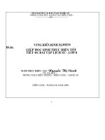 Sáng kiến kinh nghiệm  GIÚP HỌC SINH THỰC HIÊN TỐT TIẾT 44 BÀI TẬP LỊCH SỬ - LỚP 8