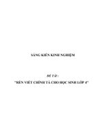 SKKN Rèn viết chính tả cho học sinh lớp 4