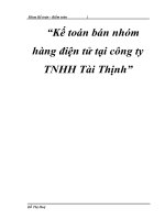 Kế toán bán nhóm hàng điện tử tại công ty TNHH Tài Thịnh