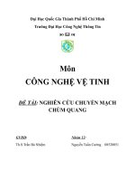 Môn CÔNG NGHỆ VỆ TINH NGHIÊN CỨU CHUYỂN MẠCH CHÙM QUANG