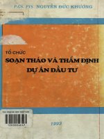 Tổ chức soạn thảo và thẩm định dự án đầu tư