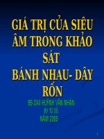 Giá trị của siêu âm trong khảo sát bánh nhau và dây rốn, BS CKII. Huỳnh Văn Nhàn, bệnh viện từ dũ, năm 2005