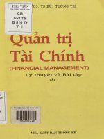 Quản trị tài chính. Tập 1- Lý thuyết và bài tập