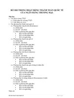 RỦI RO TRONG HOẠT ĐỘNG THANH TOÁN QUỐC TẾ CỦA NGÂN HÀNG