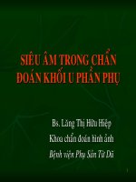 Siêu âm trong chẩn đoán khối u phần phụ, BS.Lăng Thị Hữu Hiệp, khoa chẩn đoán hình ảnh bệnh viện phụ sản Từ Dũ
