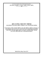 Ứng dụng công nghệ thông tin, hệ thống thông tin địa lý (GIS) trong quản lý các cơ sở sản xuất kinh doanh nông lâm thủy sản đủ điều kiện an toàn vệ sinh thực phẩm trên địa bàn tỉnh Khánh Hòa