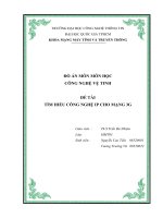 ĐỒ án môn CÔNG NGHỆ vệ TINH tìm HIỂU CÔNG NGHỆ IP CHO MẠNG 3g