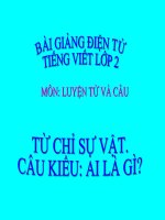 Bài giảng Tiếng Việt 2 tuần 3 bài Luyện từ và câu - Từ chỉ sự vật. Câu kiểu Ai là gì