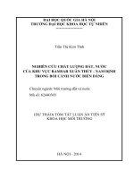 tóm tắt luận án tiến sĩ Nghiên cứu chất lƣợng đất, nƣớc của khu vực Ramsar Xuân Thuỷ - Nam Định trong bối cảnh nƣớc biển dâng