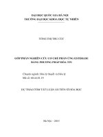 tóm tắt luận án GÓP PHẦN NGHIÊN CỨU CƠ CHẾ PHẢN ỨNG ESTERASE BẰNG PHƯƠNG PHÁP HÓA TIN