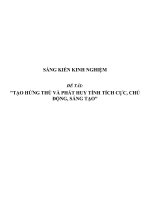 SKKN Tạo hứng thú và phát huy tính tích cực, chủ động, sáng tạo