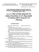 Một số biện pháp để xây dựng công đoàn cơ sở vững mạnh ở trường THCS Nguyễn Tri Phương