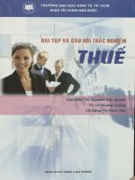 Bài tập và câu hỏi trắc nghiệm thuế