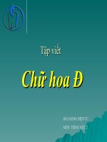 Bài giảng Tiếng Việt 2 tuần 6 bài Tập viết - Chữ hoa Đ