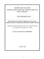 PHÂN TÍCH CƠ CẤU QUỸ THỜI GIAN CỦA VỢ VÀ CHỒNG TRONG GIA ĐÌNH SO SÁNH NÔNG THÔN  ĐÔ THỊ