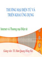 Bài giảng môn thương mại điện tử Internet và Thương mại Điện tử