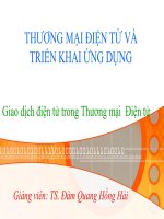 Giao dịch điện tử trong Thương mại  Điện tử