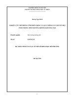 tóm tắt luận án tiến sĩ Nghiên cứu mô phỏng tính biến động và quá trình lan truyền bụi PM10 trong môi trường không khí ở Hà Nội