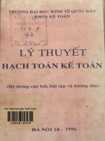 Lý thuyết hạch toán kế toán - Hệ thống câu hỏi, bài tập và hướng dẫn
