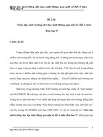 Giáo dục môi trường cho học sinh thông qua một số tiết ở môn Hoá học 9