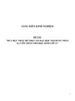 SKKN Đưa bục nhảy bổ trợ vào dạy học nội dung nhảy xa ưỡn thân cho học sinh lớp 11