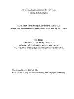 ỨNG DỤNG CÔNG NGHỆ THÔNG TIN  ĐỂ DẠY PHÂN  MÔN NHẠC LÍ TẬP ĐỌC NHẠC  TẠI  TRƯỜNG TRUNG HỌC CƠ SỞ NGUYỄN TRI PHƯƠNG .