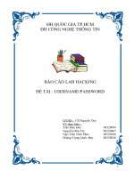 BÁO CÁO LAB SECURITY USERNAME PASSWORD