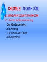 Tài chính tiền tệ - chương  2 - Tài chính công