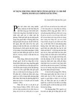 Su dung phuong phap phan tich loi ich va chi phi trong danh gia chinh sach cong