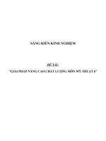 SKKN Giải pháp nâng cao chất lượng môn Mỹ thuật 6