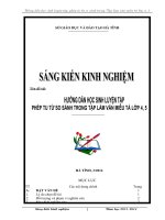 SÁNG KIẾN KINH NGHIỆM Hướng dẫn học sinh luyện tập phép tu từ so sánh trong Tập làm văn miêu tả lớp 4, 5